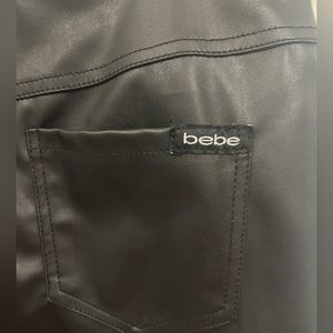 Bebe black faux leather pants
